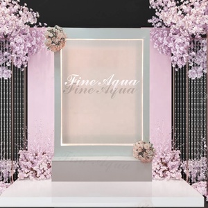 Cortina de agua de alambre de nailon con fuente de pared de cascada para exteriores y <span class=keywords><strong>Hogar</strong></span> Moderno personalizado con función móvil y técnicas de vidrio - Product Image 5