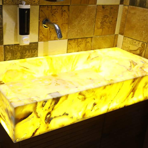 Đá mờ màu vàng Backlit Onyx mờ đá cẩm thạch cho bàn và bàn tiếp tân - Product Image 2