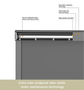 Persianas enrollables motorizadas Heheyuan, resistentes al viento y al agua, con cremallera, para exteriores, para pérgolas y balcones. - Product Image 3