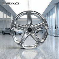 عجلات LEAD الجديدة المصنوعة من سبائك الألومنيوم المطروقة بقطعة واحدة وتصميم مقعر عميق، مقاس 25 ملم، 18-22 بوصة، 5x112/114.3/120، تصميم شبكي، لاستبدال عجلات سيارات الركاب