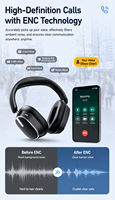 Casque Bluetooth sans fil confortable avec 5 microphones, réduction de bruit hybride ANC+ENC, Bluetooth 6.0, autonomie de 30 heures