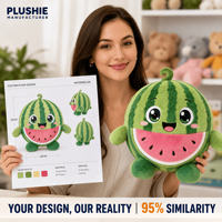 2027 OEM ODM Fabricant de jouets en peluche personnalisés, conception de personnage mascotte pastèque, logo personnalisé, animal en peluche, cadeau promotionnel