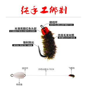 Señuelo biónico Nano Fly Hook para peces de agua dulce, anzuelos de pesca con mosca de acero con alto contenido de carbono, tamaño 14, 16, 18, 20 - Product Image 4
