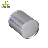 Boîte en métal ronde vide en PVC de 250 ml et 500 ml avec pinceau pour l'emballage de la colle