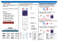 Control Remoto Universal 2 en 1 para Todos los Televisores Roku y Reproductores Roku, Compatible con TV TCL/Hisense/Hitachi/Haier/Element/Sanyo ROKU