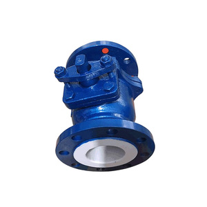 Válvula de bola con revestimiento de flúor y PTFE para líquidos químicos, temperatura ambiente, industria farmacéutica, estructura fija - Product Image 1