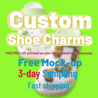 Aksesoris Sepatu PVC DIY Grosir, Hiasan Lubang Baru dengan Berbagai Kata-kata Bahasa Inggris, Gesper Bunga Sepatu, Hiasan Permata, Kartun