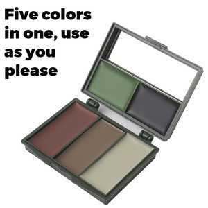Bview Art Fan Zone Kit de Maquillage Camouflage avec Peinture Faciale 5 Couleurs et Miroir Crème Inclus - Équipement de Survie - Product Image 5