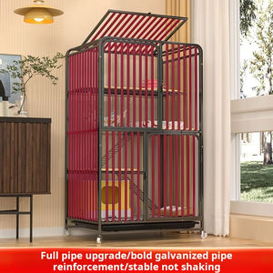 Кошачья клетка для дома в помещении с ящиком для туалета все в одном, очень большое свободное пространство, двухэтажный дом для виллы, питомник - Product Image 3