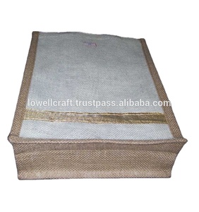 Jute Shopping <b>Bag</b> <b>Medium</b> <b>Size</b> Top Handle Groceries Carry <b>Bag</b> Natural Color - Product Image 4