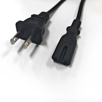 Cable de Alimentación de CA Polarizado Nema 1-15 P a IEC C7, 7A/125V, 18AWG, 2 Pines, Enchufe Estadounidense, Cable de Extensión Principal para TV e Impresora