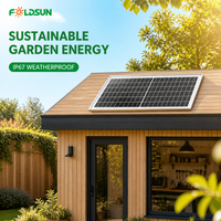 Module solaire monocristallin PERC FOLDSUN à haute conversion (22,6 %), verre à haute transmission, 6V 1W-100W, conception personnalisée OEM