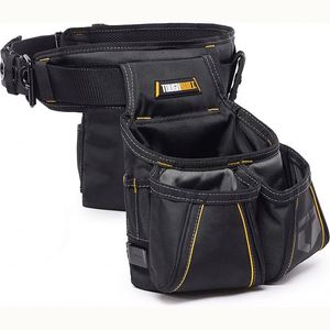Ceinture porte-outils BSCI en polyester premium, cuir tanné à l'huile, 8 poches, organiseur robuste pour électricien, charpentier/charpentier-ébéniste - Product Image 1