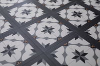 Grosir ketahanan abrasi Mdf pembersihan mudah Hdf 12mm warna putih dan hitam mosaik seni parket laminasi lantai