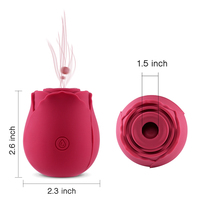 Vibrateur clitoridien en silicone étanche Haslove en forme de rose pour femme, 10 modes de succion, 60 dB de bruit, chargement USB magnétique – Nouveauté très demandée