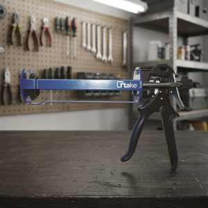 Pistolet à mastic coaxial industriel et DIY TTAKE, poignée en acier, corps en aluminium, alimentation manuelle, application de colle de construction - Product Image 2