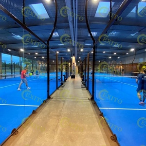 EXITO 2023 Precio bajo de alta calidad de vidrio <span class=keywords><strong>Padel</strong></span> Court Fabricantes, panorámica completa sin esquina <span class=keywords><strong>Padel</strong></span> Cancha de tenis para la venta - Product Image 5