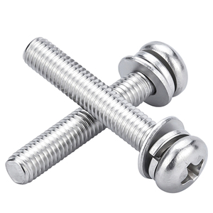 Vis à tête cylindrique en acier inoxydable 304 avec embout plat/ressort M1.6 M2 M2.5 M3 M4 M5 M6 – Combinaison de vis Sems - Product Image 2