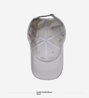Casquette de baseball sportive en polyester/coton avec logo personnalisé OEM, imprimé par sublimation, dos incurvé, broderie en caoutchouc surélevée, argent/cuivre