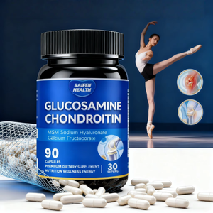 Capsules de <span class=keywords><strong>glucosamine</strong></span>, chondroïtine, MSM et curcuma OEM, complément articulaire pour adultes, améliore la densité osseuse, soulage le stress, 60 capsules - Product Image 2