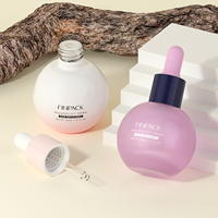 Flacon compte-gouttes vide pour sérum coréen de 30 ml au design unique, forme de bulbe ronde de luxe, flacons en verre pour soins de la peau