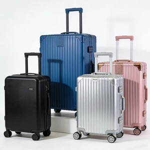Valise Yasumoto en plastique ABS, style tendance, noir, bleu, argent, rose, avec poignée télescopique et serrure à combinaison - Product Image 1