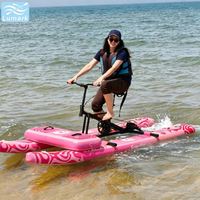 Bateau ponton long à une place avec cadre en aluminium et tapis flottant avant en PVC double couche pour la plage, portable, de Chine, Lumark