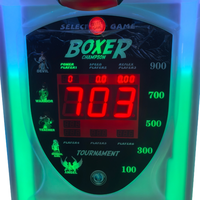 Machine de boxe lumineuse en acier inoxydable Superfun - Testez votre vitesse et vos réflexes - Garantie 1 an - Anglais