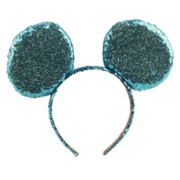Accessoires pour cheveux de fête à la mode européenne Paillettes Grandes oreilles de souris Bandeaux pour femmes