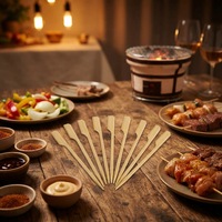Vente directe usine en gros : Brochettes en bambou pour barbecue, fruits, usage alimentaire sûr, prix spécial pour la maison