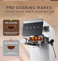 Máquina de Café Espresso Semiautomática de Acero Inoxidable con Pantalla Táctil Inteligente, Compatible con Cápsulas, para Hogar y Hotel, Venta al Por Mayor de Fábrica
