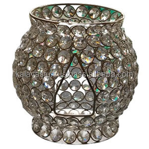 Décor à la maison T-Light Bougeoir avec support en métal perlé pour affichage de lanterne de Noël Autres bocaux et supports de bougies - Product Image 6