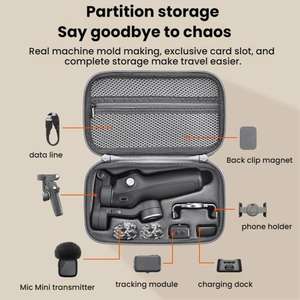 Bolsa de Almacenamiento Portátil para Panel Móvil BRDRC para DJI <span class=keywords><strong>OSMO</strong></span> <span class=keywords><strong>Mobile</strong></span> 7/7P (Gris) - Product Image 6