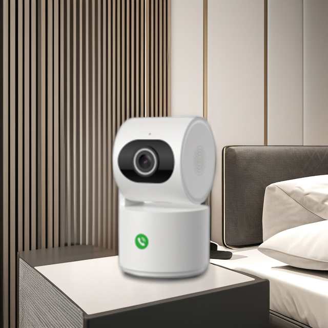 Smart Home Security Camera with PTZ Control Night Vision Memory Card Storage Real-time Video Recording Via Mobile Phone