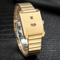 Montre mécanique à heure sautante avec logo de marque personnalisé, mouvement ST17, montre-bracelet automatique, service OEM ODM personnalisé, usine