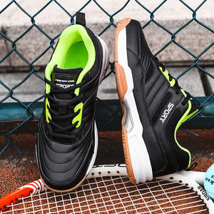 Chaussures de sport personnalisées légères pour le tennis en salle, le pickleball et le badminton, en caoutchouc blanc pour hommes, tailles 39-46 - Product Image 3