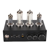 Préamplificateur Phono à Tube Électronique avec Prise Casque 3,5 mm, Contrôle des Aigus et des Basses, Stéréo, pour Lecteur de Disques MM MC et Usage Domestique