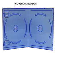 Boîte de rangement vide transparente en PP bleu pour CD/DVD, compatible avec les jeux Sony PS5, protection pour PS4 PS5