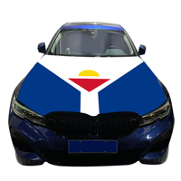 Vente en gros de housses de capot de voiture Saint Martin 120x150cm bannières de drapeau de capot de moteur durables et résistantes à l'usure en soie de polyester