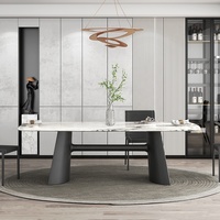 Ensemble de meubles de salle à manger de luxe, style rustique baroque, pour l'extérieur, table de salle à manger avec 10 chaises