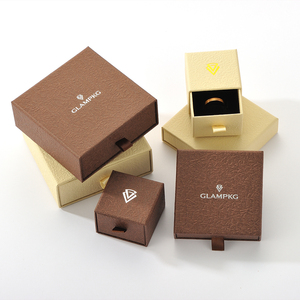 Custom Logo <b>Thin</b> 1.7cm Paper Sliding Drawer Jewelry Gift Box with Foam Insert for <b>Ring</b> Earrings Necklace OEM ODM Wholesale - Product Image 4