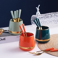 Ensemble de fourchettes à fruits en acier inoxydable Wowo Light-Luxury, finition miroir, fourchettes et cuillères à dessert, boîte de rangement pour usage domestique
