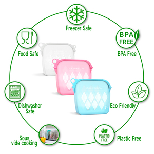 <span class=keywords><strong>Bolsas</strong></span> de Silicona Reutilizables Magnéticas para Almacenamiento de Alimentos, <span class=keywords><strong>Bolsas</strong></span> de Silicona Sellables a Prueba de Fugas, Ecológicas, de Platino, de 1500 ml, Personalizadas - Product Image 4