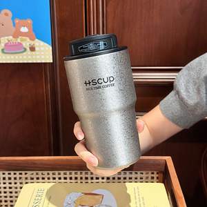 Tazza Termica Portatile in Acciaio Inox 316 con Doppio Coperchio per Regali Fieristici e <span class=keywords><strong>Bar</strong></span> del Caffè - Product Image 1