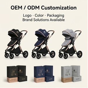 Set <span class=keywords><strong>Passeggino</strong></span> di Lusso 3 in 1 con Navicella e Seggiolino Auto per Neonati, Sistema da Viaggio per Bambini - Product Image 3