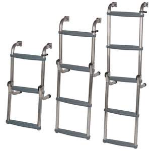 Short- and Long-Legged Stainless Steel Boat and Swimming <b>Ladders</b> Side-Mounted Fairlead for Yachts and Boats Model MA 031 - Product Image 3
