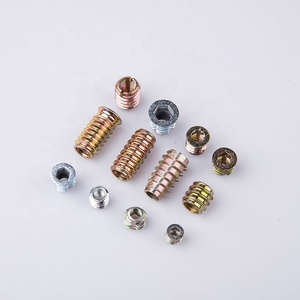 Inserts filetés en alliage de zinc galvanisé pour meubles, type D à tête plate M4 M6 M8, écrou d'insertion pour <span class=keywords><strong>bois</strong></span> - Product Image 6