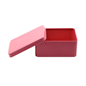 Wholesale custom rectangular high quality christmas wedding biscuit box candy box metal storage box