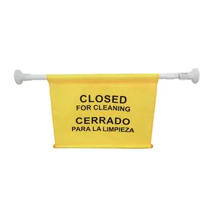 Señal de seguridad amarilla bilingüe cerrada para mantenimiento Señal de seguridad para puerta colgante Se expande hasta 52 pulgadas