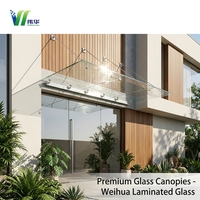 Verre trempé plat haute résistance pour auvent, sur mesure, transparent, pour abri de pluie et protection solaire extérieure